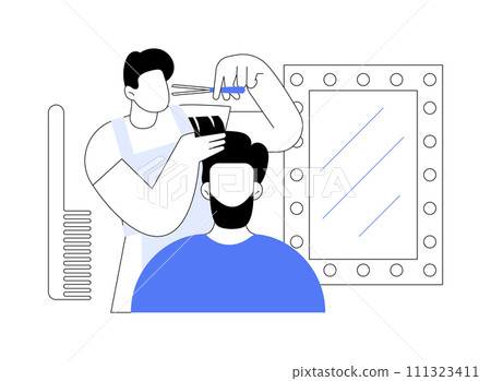 Haircut isolated cartoon vector illustrations. Haircut isolated cartoon vector illustrations. 111323411