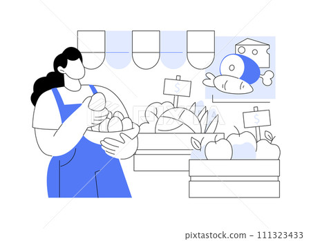 Eco market isolated cartoon vector illustrations. 111323433