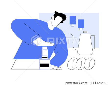 Coffee fan isolated cartoon vector illustrations. 111323460