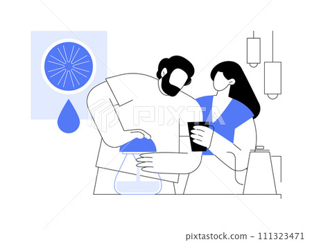 Squeezing juice isolated cartoon vector illustrations. Squeezing juice isolated cartoon vector illustrations. 111323471