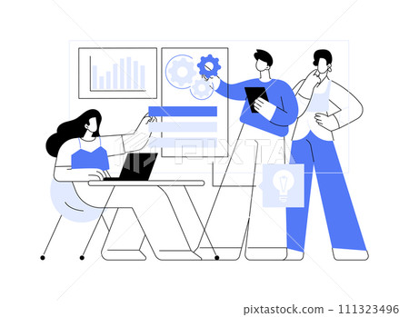 Interactive digital board isolated cartoon vector illustrations. 111323496