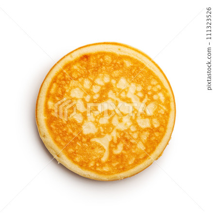 Tasty sweet pancakes isolated on white background. 111323526