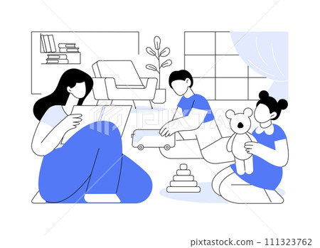 Nanny isolated cartoon vector illustrations. Nanny isolated cartoon vector illustrations. 111323762