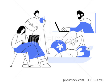 Fresh fruit in the office isolated cartoon vector illustrations. 111323793