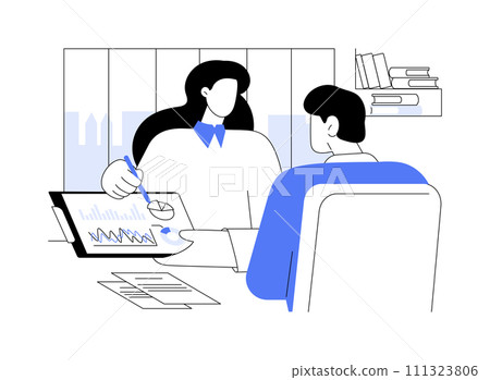 Hire an accountant isolated cartoon vector illustrations. 111323806