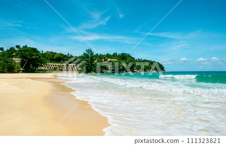 Paradise Karon beach. Thailand, Phuket. Concept of travel and exotic holidays. 111323821