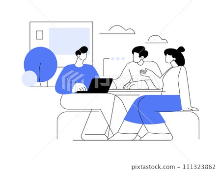 Outdoor office isolated cartoon vector illustrations. 111323862