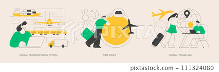 International business coordination abstract concept vector illustrations. 111324080