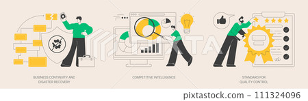 Business analytics and decision making abstract concept vector illustrations. Business analytics and decision making abstract concept vector illustrations. 111324096