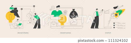 Business venture abstract concept vector illustrations. 111324102