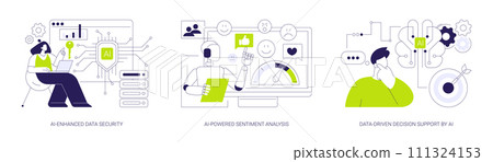 AI in Big Data abstract concept vector illustrations. 111324153