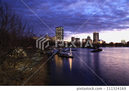 A sunset view of Longfellow Bridge A sunset view of Longfellow Bridge 111324169