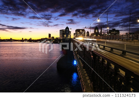 A sunset view of Longfellow Bridge A sunset view of Longfellow Bridge 111324173