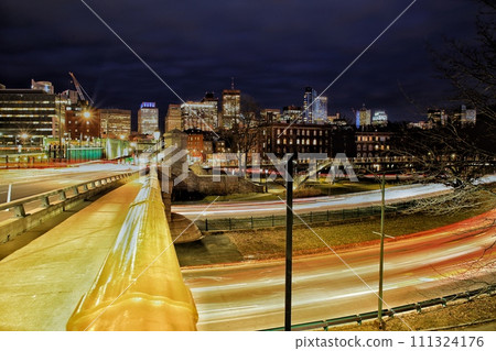 Night view of Beacon Hill from Longfellow Bridge Night view of Beacon Hill from Longfellow Bridge 111324176