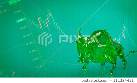 The Bull 3d figure for Business or positive sentiment often encourages buying. The Bull 3d figure for Business or positive sentiment often encourages buying. 111324431