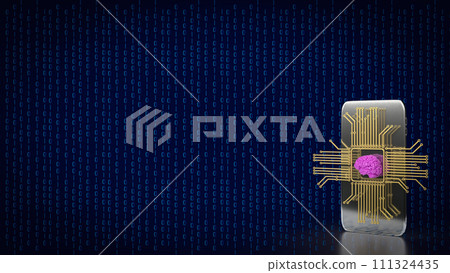 The Brain and it gadget for Ai or machine learning concept 3d rendering. 111324435