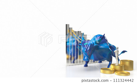 The Bull 3d figure for Business or positive sentiment often encourages buying. 111324442