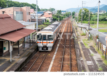 [Kise Main Line] Local trains departing from Koshiyama Station 111324535