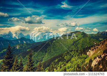 Landscape with Triglav mountains Landscape with Triglav mountains 111324743
