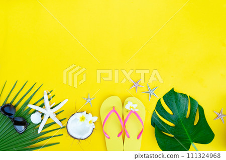 Summer flat lay scenery 111324968