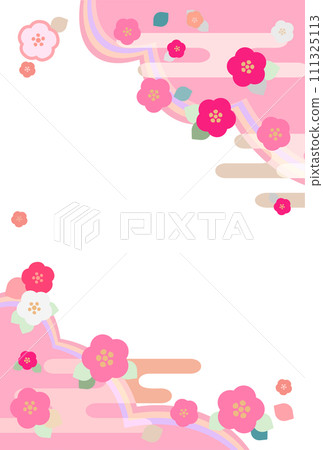 Pink Japanese style floral background, frame Pink Japanese style floral background, frame 111325113