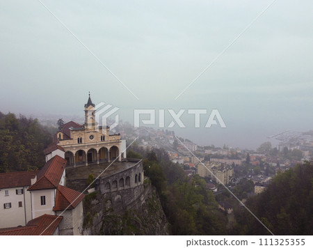 Locarno, located at the southern foot of the Swiss Alps. Switzerland, Europe. 111325355