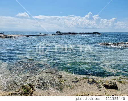 Blue sea and blue sky 111325440