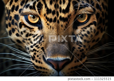 AI-generated content. leopard portrait close up wildlife animal 111325515