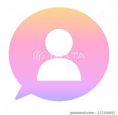 粉紅色漸層 | 使用者圖示與語音氣泡 111326057