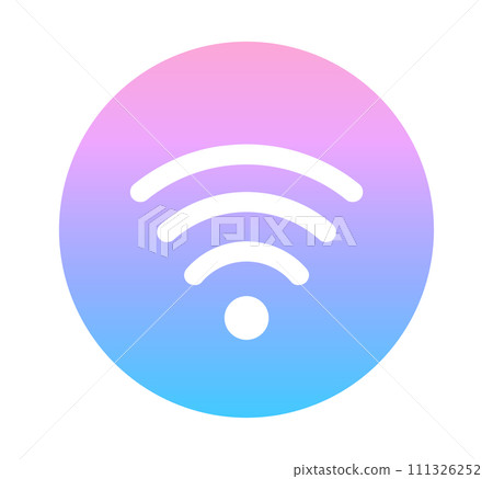 Pink and blue gradation|Wi-Fi mark Pink and blue gradation|Wi-Fi mark 111326252
