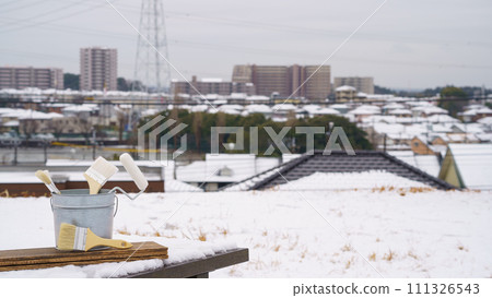 雪景與繪畫工具 | 冬季裝潢/繪畫公司/DIY圖像 雪景與繪畫工具 | 冬季裝潢/繪畫公司/DIY圖像 111326543