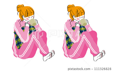 Relaxing woman 02/2 expression patterns Relaxing woman 02/2 expression patterns 111326828
