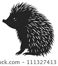 hedgehog silhouette 111327413