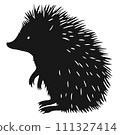 hedgehog silhouette 111327414