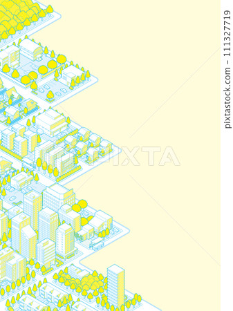 Three-dimensional view of the townscape. Cityscape. 111327719
