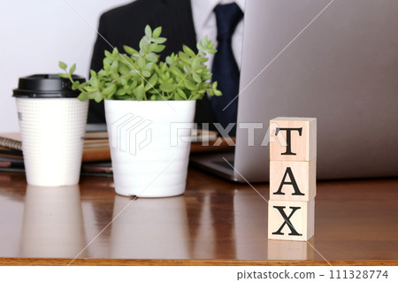 Tax TAX image, man and laptop Tax, man and laptop Tax TAX image, man and laptop Tax, man and laptop 111328774