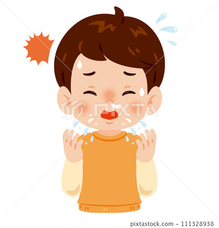 Boy sneezing 111328938