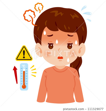 woman with fever woman with fever 111329077