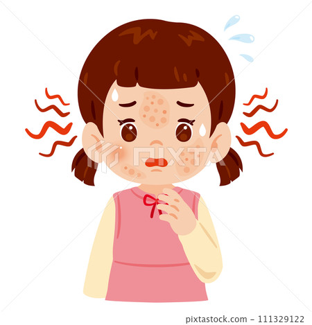 girl with a rash on her face girl with a rash on her face 111329122