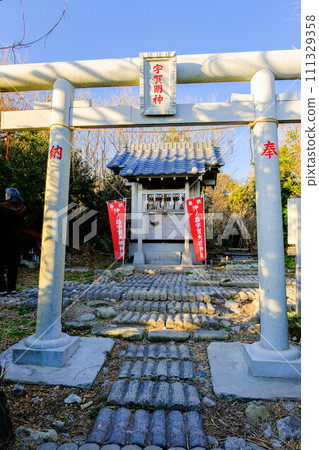 Torii and Uga Myo Shrine (vertical) Torii and Uga Myo Shrine (vertical) 111329358