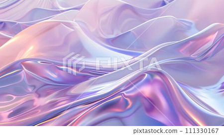 abstract background pink blue purple with smooth wavy silk or satin texture. 3d render illustration 111330167