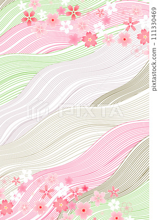 Sakura spring Japanese pattern background Sakura spring Japanese pattern background 111330469
