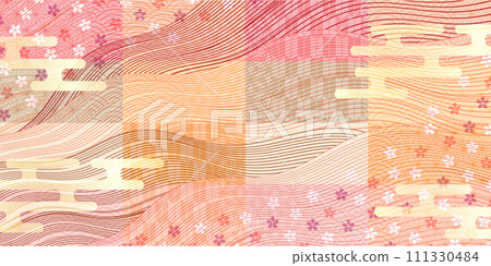 櫻花春天日本圖案背景 櫻花春天日本圖案背景 111330484