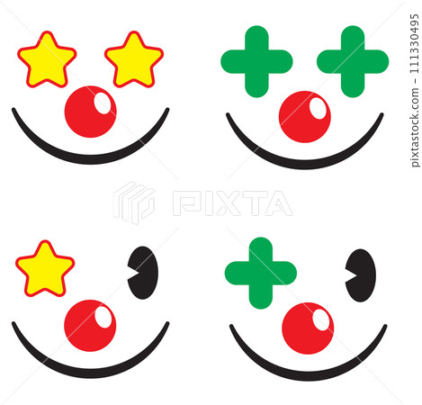 The clown face emotion for celebration or circus concept. 111330495