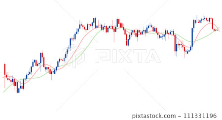 Vector illustration of candlestick chart, red and blue candlesticks Vector illustration of candlestick chart, red and blue candlesticks 111331196
