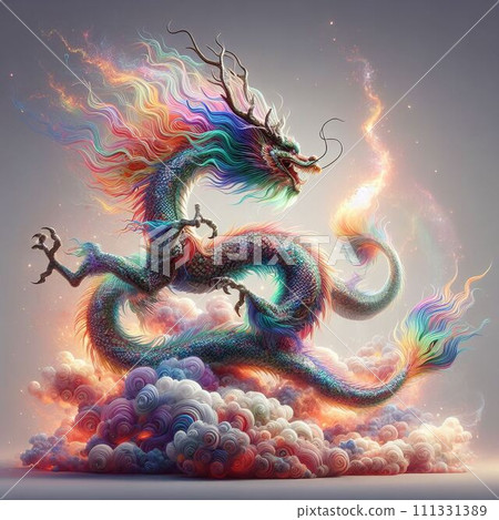 A dragon dancing gracefully 111331389