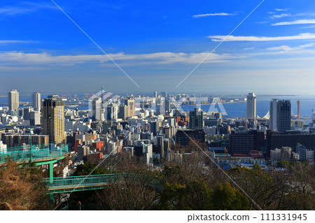 [Hyogo Prefecture] Kobe on a clear day seen from Mt. Rokko (Venus Bridge) 111331945