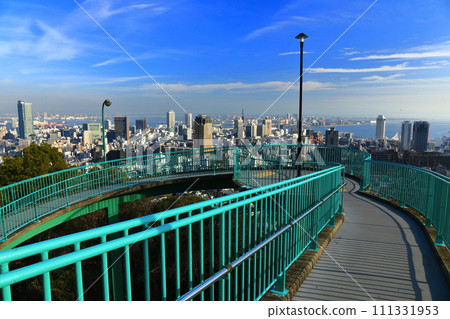 [Hyogo Prefecture] Kobe on a clear day seen from Mt. Rokko (Venus Bridge) 111331953