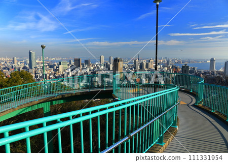 [Hyogo Prefecture] Kobe on a clear day seen from Mt. Rokko (Venus Bridge) 111331954
