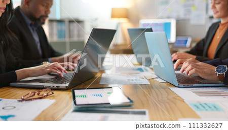 Laptop, tablet and employees share information to team working on a project in collaboration together on online web.Teamwork, office and business people typing or share data analysis in meeting Laptop, tablet and employees share information to team working on a project in collaboration together on online web.Teamwork, office and business people typing or share data analysis in meeting 111332627